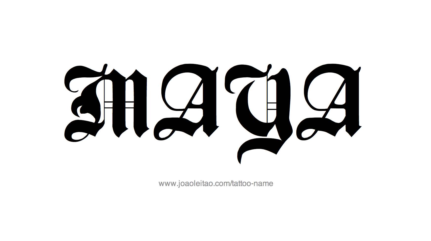 Maya Name Tattoo Designs